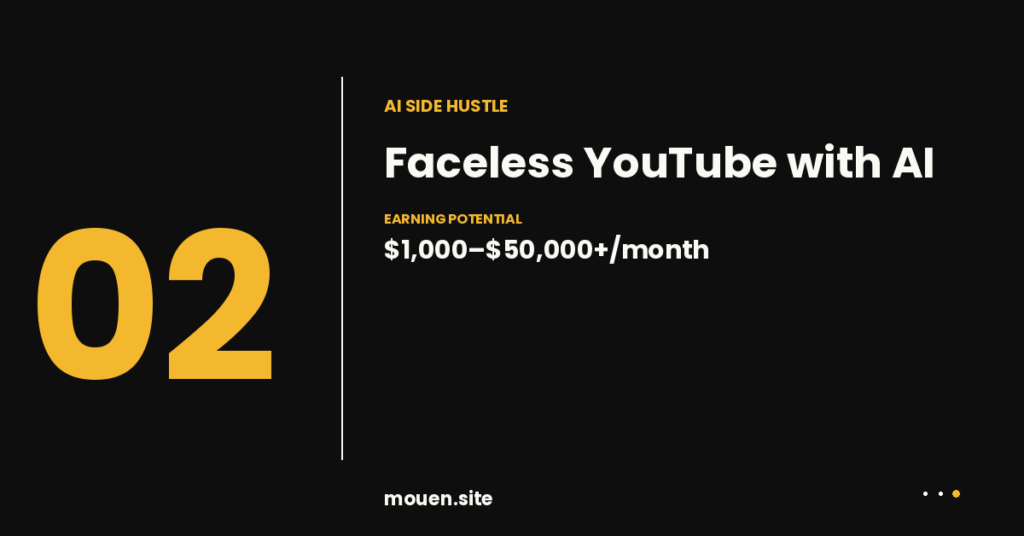 Faceless YouTube channel with AI - earn up to $50,000 per month with AI generated videos