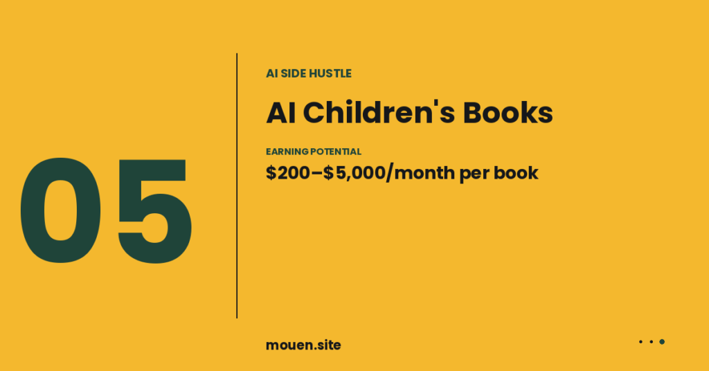 AI generated children books on Amazon KDP - passive income from self publishing with AI