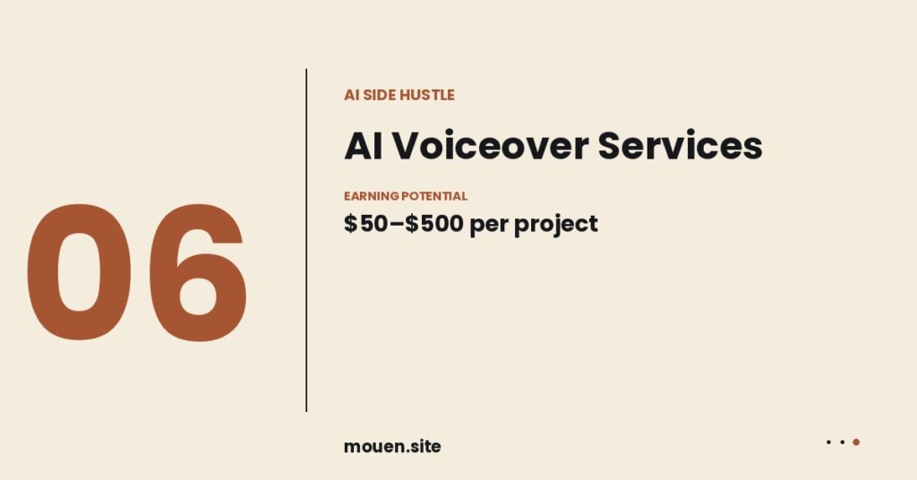AI voiceover services with ElevenLabs - earn money creating professional voiceovers