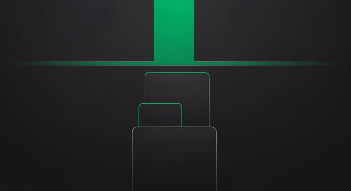 A stack of blocks fitting precisely under a horizontal ceiling line