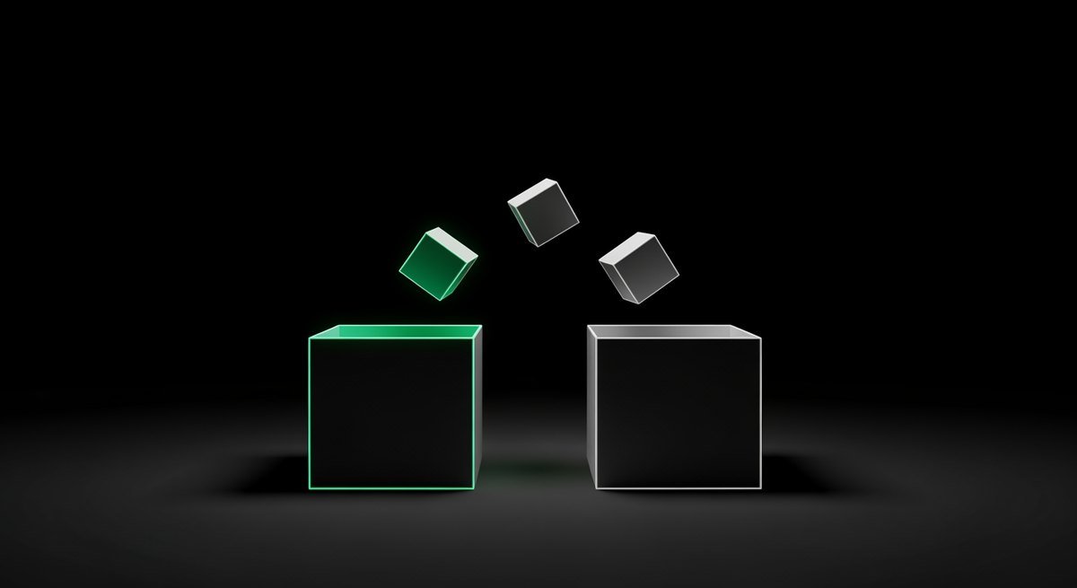 Two differently labelled category containers with an item moving between them