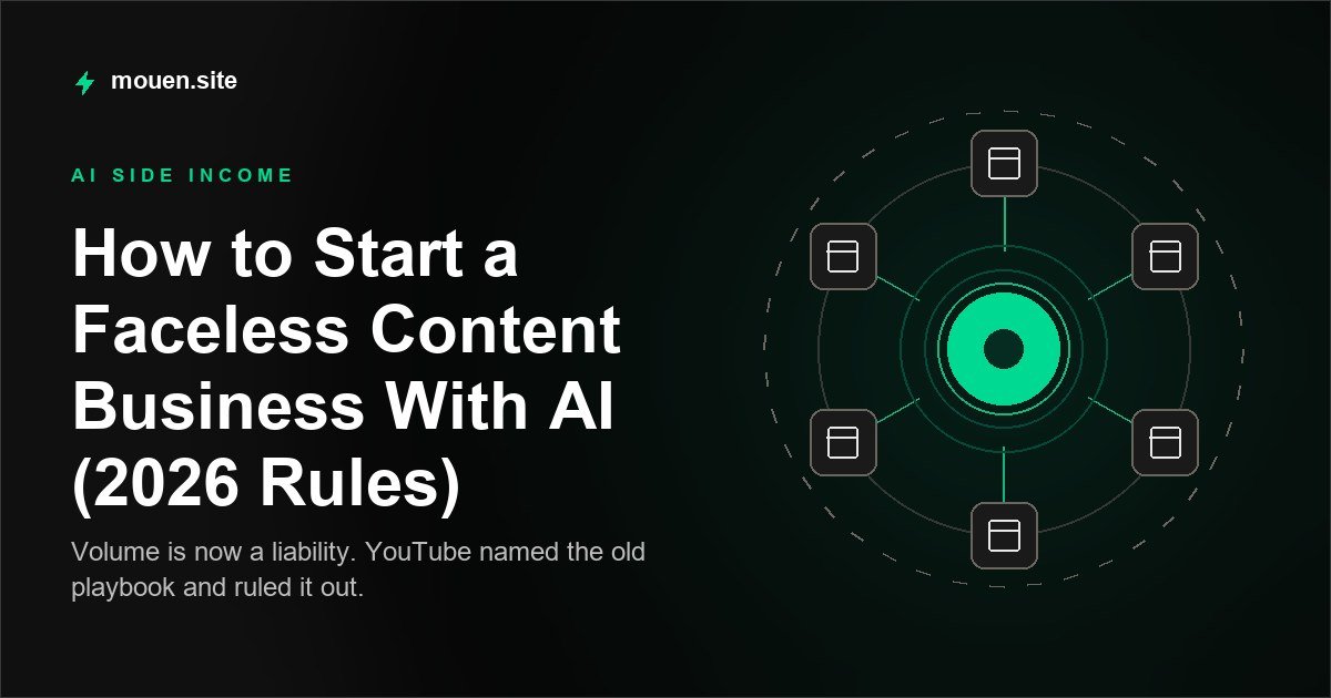 How to Start a Faceless Content Business With AI (2026 Rules)
