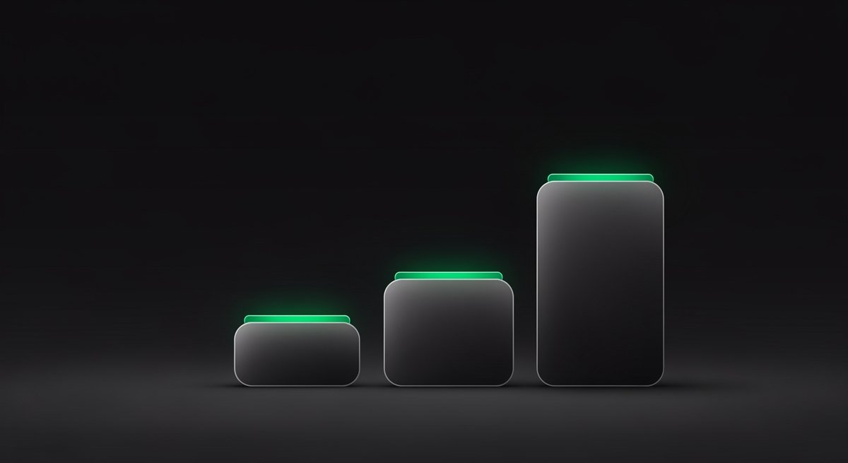 Three stacked panels of increasing size representing Make pricing tiers