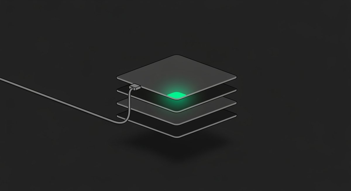 Stacked server layers representing a self-hosted n8n deployment