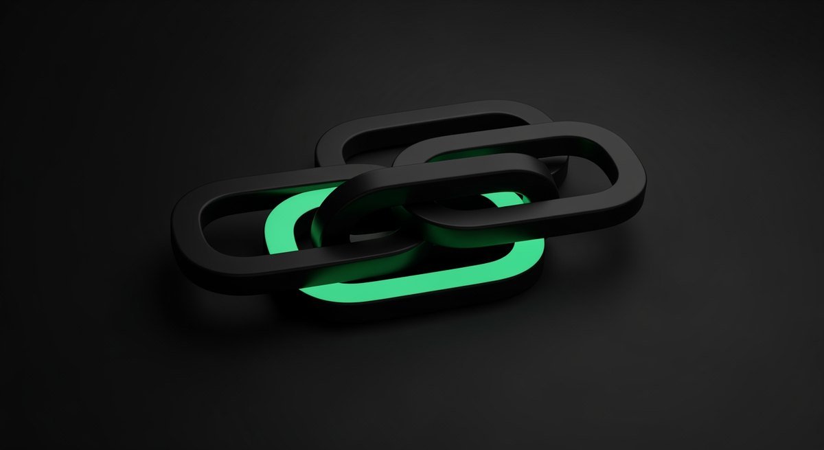 Heavy dark chain links lying on a black floor with green light pulsing through several of them at once, representing parallel agents working one plan